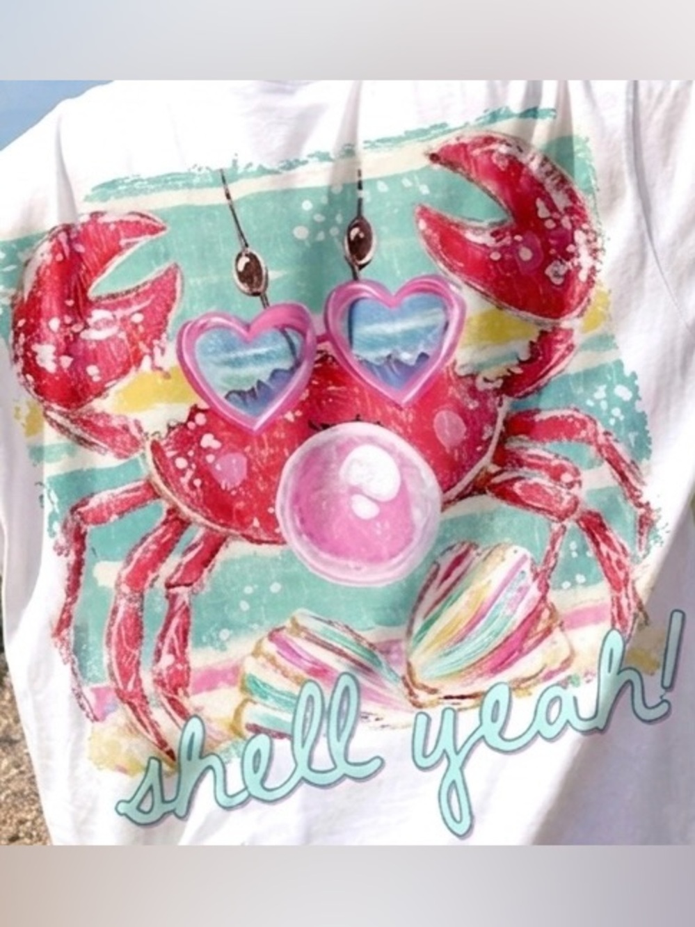 Shell Yeah Crab Coastal Cowgirl Summer Custom Tee